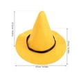 thumbnail image 6 of PEXIOAN Halloween witch hat, felt wizard top hat, party masquerade dress up accessories, yellow, 6 of 9