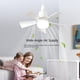 thumbnail image 5 of Ventilador de Techo con Control Remoto, Ventilador de Techo con 3 Velocidades, LED Regulable, Base E27, Ventilador de Techo Inalámbrico, 5 of 8