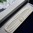 thumbnail image 3 of K-KED Classic Two Strands 8-9mm South Sea White Pearl Necklace 18"19", 3 of 4