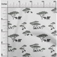 thumbnail image 1 of oneOone Cotton Cambric Fabric Tree & Animals Ikat Print Fabric BTY 56 Inch Wide, 1 of 4