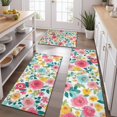 thumbnail image 2 of Pioneer Flower Floral Print Pattern Kitchen Rugs Sets Of 3,Kitchen Runner Rugs Non Skid Washable,Decorative Kitchen Floor Mats for Kitchen,Sink,Laundry,17"x30"+ 17"x47" + 17"x59", 2 of 6