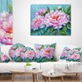 thumbnail image 4 of Designart Pink Peonies - Floral Throw Pillow - 12x20, 4 of 5