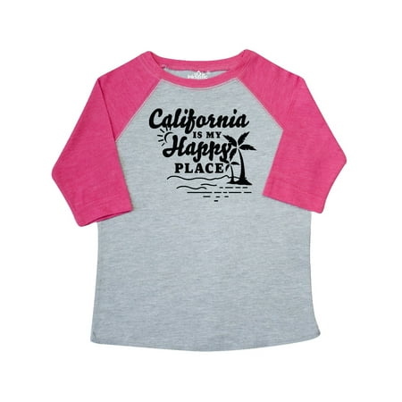 

Inktastic California is My Happy Place with Palm Trees Gift Toddler Boy or Toddler Girl T-Shirt