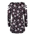 thumbnail image 5 of Vestidos estampados de playa con cuello en V de manga larga informales de moda de verano para mujer Fridja yut4306, 5 of 5
