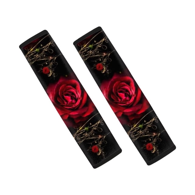 Binienty Red Rose Car Seat Belt Covers for Adults for Kids Backapck