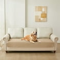 thumbnail image 5 of Smiry Waterproof Dog Couch Covers, Washable Dog Blankets For Sofa & Bed, Reversible Furniture Protector For Pets (30x70 Inch, Camel/Beige), 5 of 7