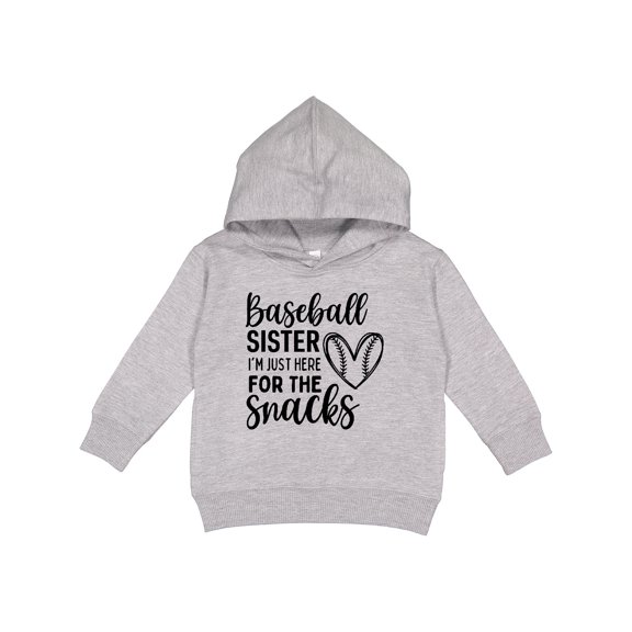 Inktastic Baseball Sister Here for the Snacks Toddler Hoodie