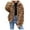Khaki, variant on Women's Jackets Autumn Winter Leopard Coats Loose with Pockets Khaki, S