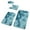 Light Blue, variant on Tie-Dye Bath Rug Set 2-Piece, Plush Non-Slip Bathroom Mats, Ultra Absorbent Polyester Toilet Floor Mat with Anti-Skid Backing, Modern Shaggy Room Rugs Collection