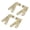 L Style, variant on Door Pivot Hinges Cabinet Rotating Hinge Door Fitting Brass Pivot Drawer Hinge (Including 2pcs L-Shaped and 2pcs Straight Hinges)