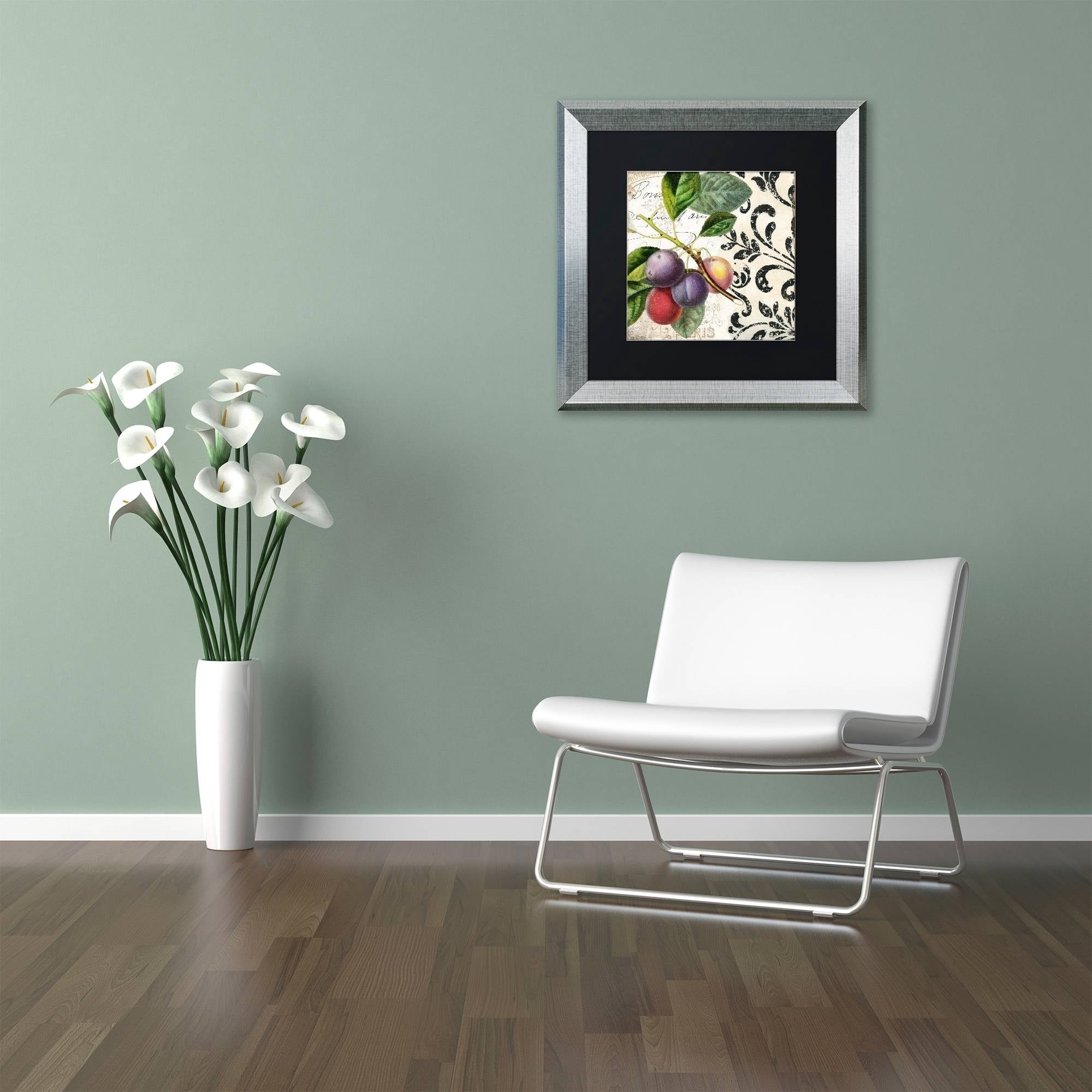 Trademark Fine Art "Les Fruits Jardin III" Canvas Art by Color Bakery Black Matte, Silver Frame