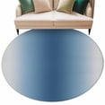 thumbnail image 6 of Navy Blue Grey Ombre Round Rug 8ft Washable Circle Rugs Non Slip Farmhouse Gradient Minimalist Large Area Rug Indoor Floor Carpet for Bedroom Kitchen Living Room Home Office Dining Room Nursery, 6 of 8