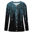 thumbnail image 5 of VEKDONE Cardigan Femme Manches Longues Découpé Couleur Unie Veste Décontractée Bleu TG, 5 of 5