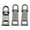 Gun color, variant on Metal Zippers Pulls 3 Piece Set For Clothing Bags And Outdoor Gear Sturdy Alloy Construction