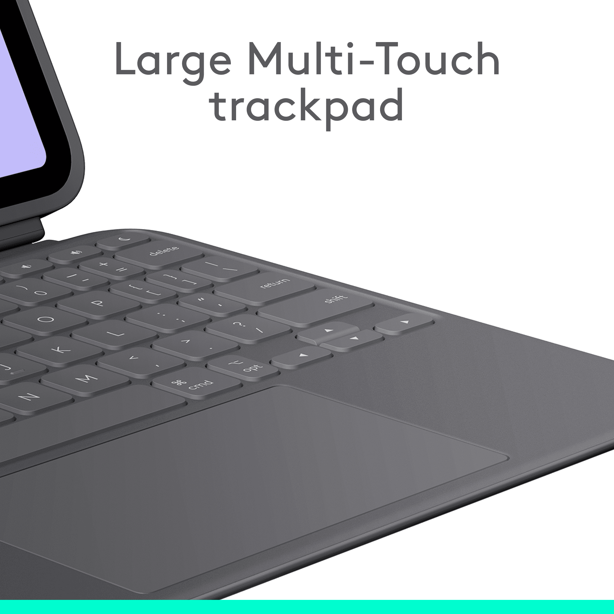Logitech Combo Touch Keyboard Case for iPad Pro 11-inch (M4 & M5) - Detachable backlit keyboard with kickstand, comfortable typing, multi-use mode - Midnight Black