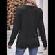 thumbnail image 5 of Tops de Larga para Mujer, Túnicas, Botones, Abertura Frontal Negro y Gris L, 5 of 9