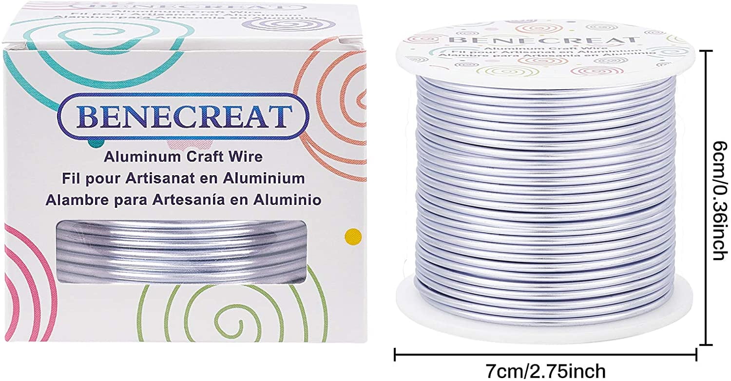 12 Gauge Aluminum Wire 100 Feet, Anezus Metal Armature Wire Bendable  Sculpting Wire for Crafts Wreath Making Jewelry Making Beading Floral  (Silver