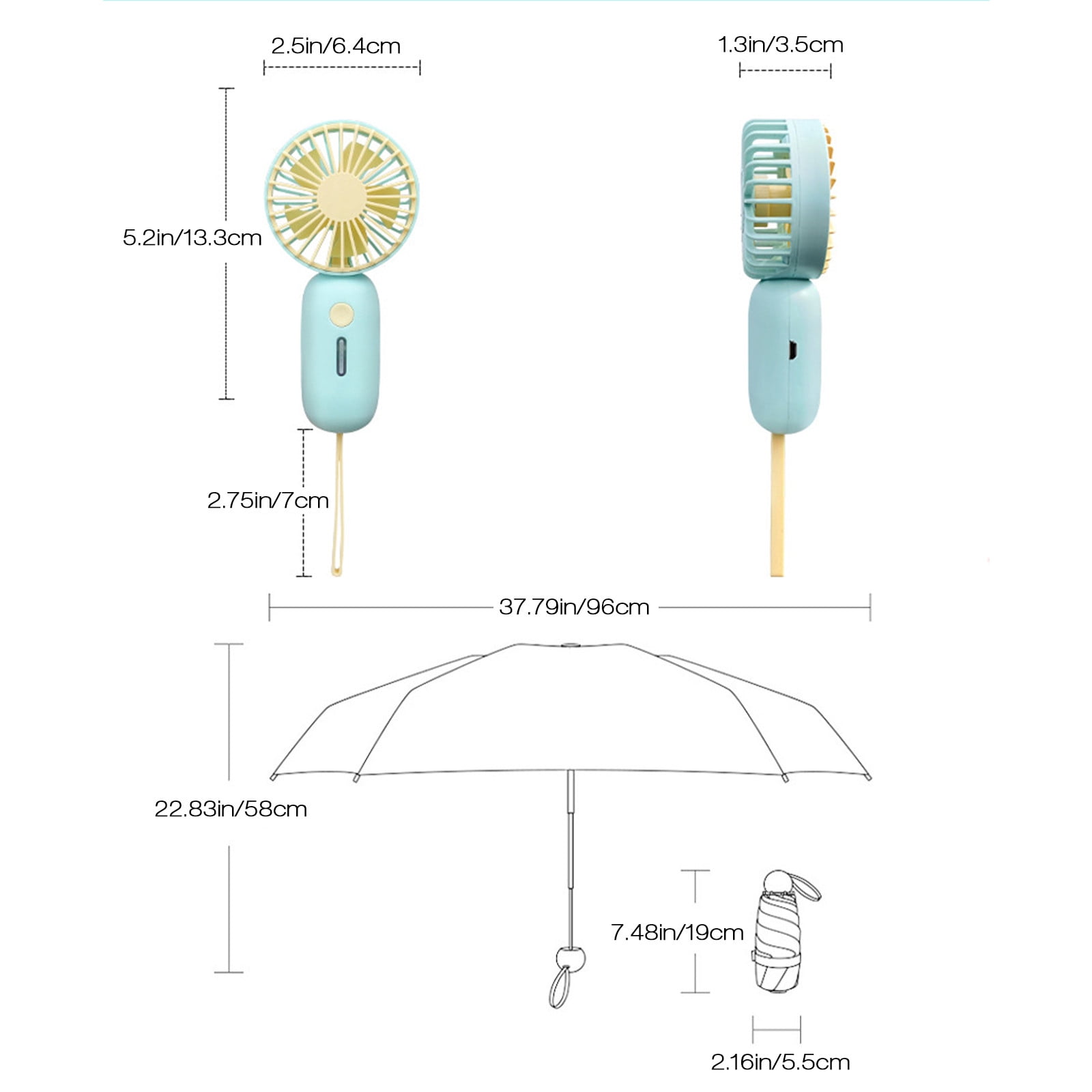 Stijggn Mini Fan Handheld, Cooling Wind Pro 3 Speed Settings Small and Powerful Up to 12 Working Fan Wagon Crib Bike Kitchen Treadmill Gift for Women/Men K*ids