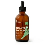 Plant Therapy Rosemary & Castor Oil - 4 oz Hair Treatment for Growth, Shine, Softness, Healthy Scalp & Hair Mask