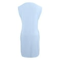 thumbnail image 4 of Jamsmile Womens Tshirts Sleeveless Dress Summer Round Neck Dress With Side Slits Pocket Summer Loose Fit Plain Mini Dress, 4 of 5