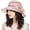 Pink, variant on Women's Organza Kentucky Fascinator Hat Cloche Bowler Hat Cocktail Tea Party Wedding Sun Hat