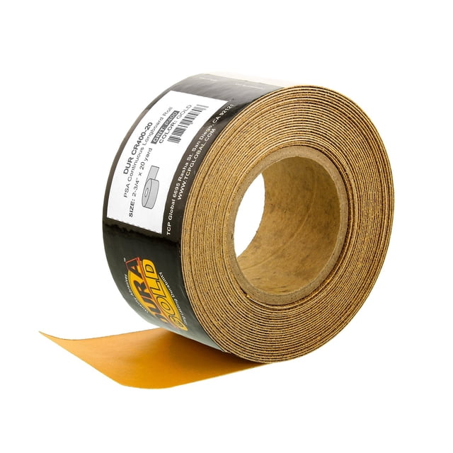 Rollo de papel de lija Dura-Gold Premium Gold de grano 400, 20 m