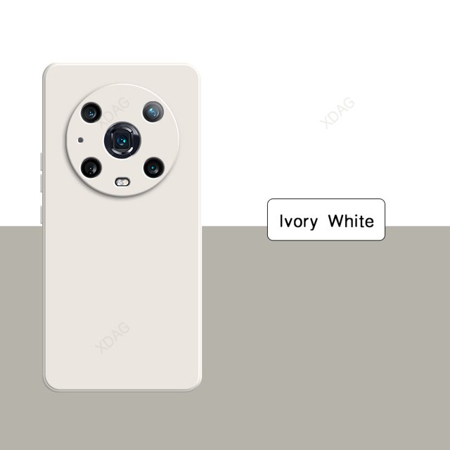 Original Basic Phone Case Cover for Honor Magic4 Magic 4 Pro 4Pro Lite Ultimate 5G Square Liquid Silicone Back Funda Accessories Lvory White Honor Magic 4 Pro