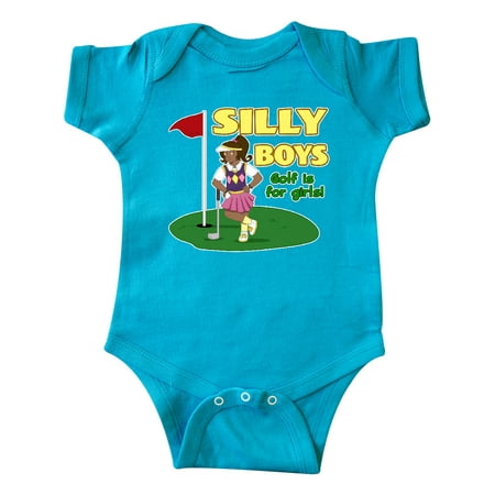 

Inktastic Silly Boys Golf is for Girls with Dark Haired Golfer Gift Baby Boy or Baby Girl Bodysuit