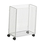 S SERENABLE Yoga Mat Storage Basket Home Gym Equipment Storage Cart for Badminton Racket White