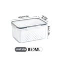 thumbnail image 2 of EGNMCR Storage Bins, Storage Containers 4 In 1 Food Storage Container Produce Containers For Fridge Household Transparent Plastic Food Storage Box-Including Basket Refrigerator Freshness, 2 of 5