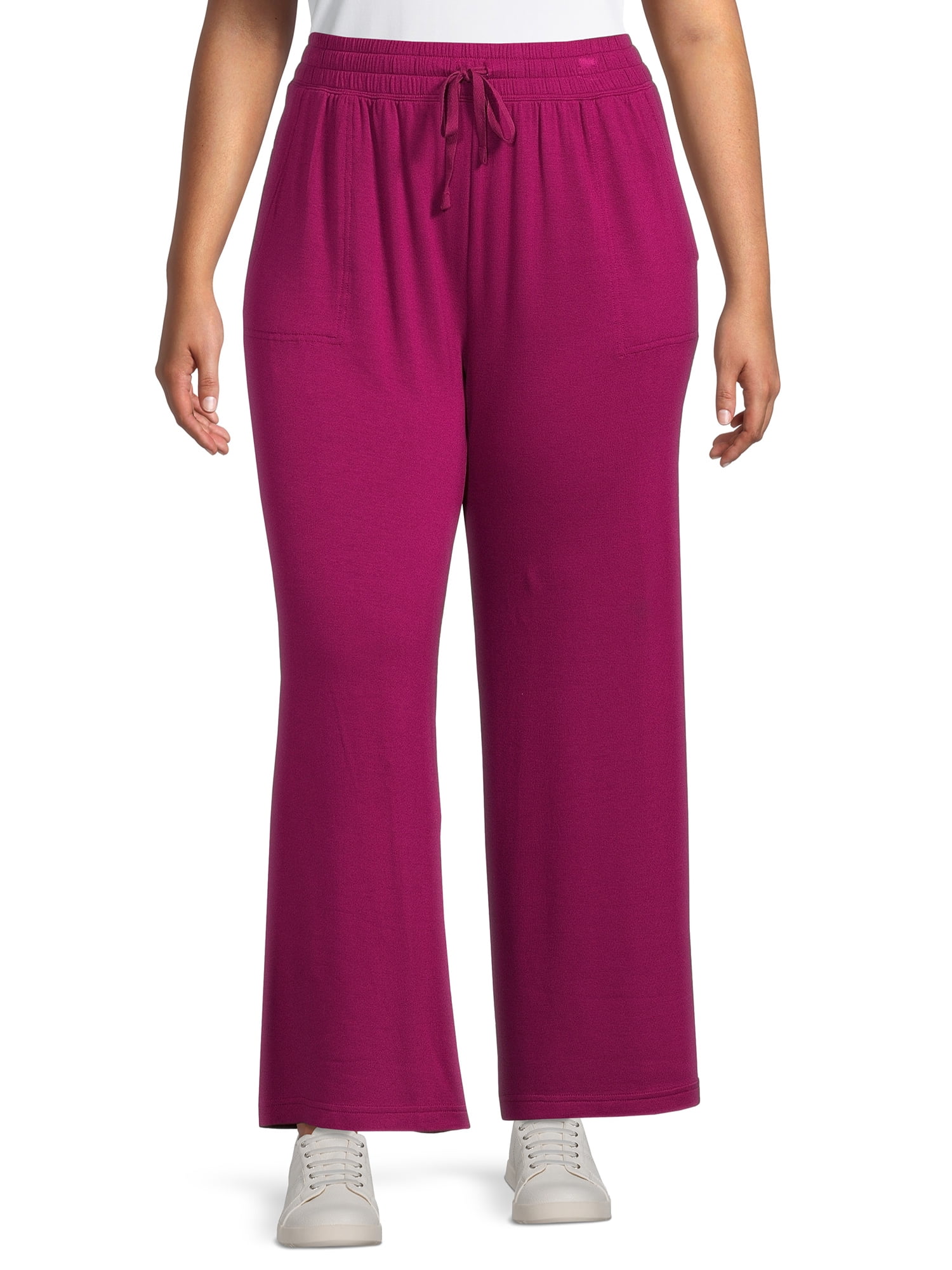 Terra & Sky Women's Plus Size Knit Pants - Walmart.com