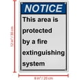 thumbnail image 2 of Industrial ANSI Vertical Fire Operation Sign - 8"x12" Weatherproof UV Resistant (Area protected by fire extinguishing system) for Indoor/Outdoor Workplace, 2 of 7