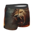 thumbnail image 4 of Haiem Cool Flame Lion A Men's Boxer Briefs, Every Day Comfort Stretch Cotton Moisture-Wicking Underwear-XX-Large, 4 of 8