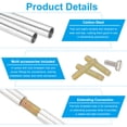 thumbnail image 3 of Uxcell 190mm (7.5") Round Coupling Nuts Kit, M4 Thread Connector with Threaded Rods Slotted Screws, 3 of 5