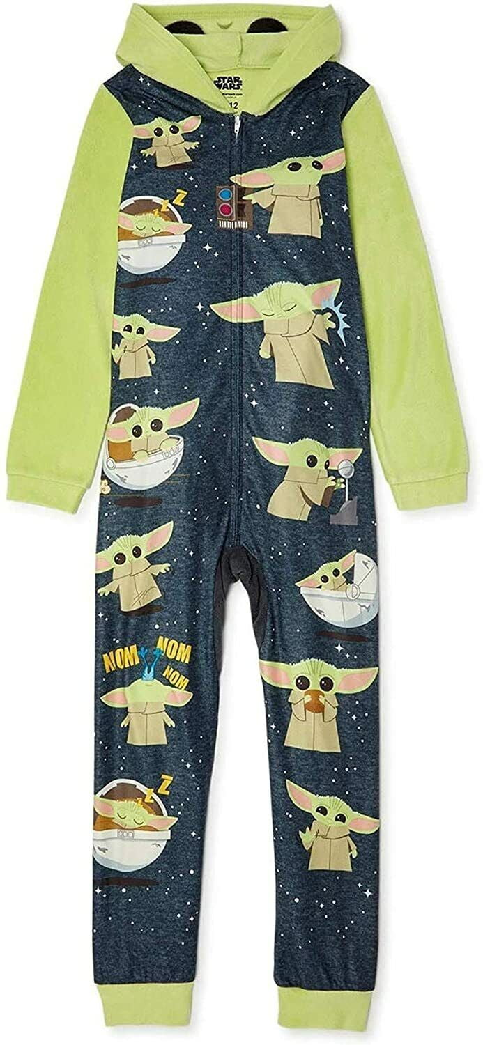 Overeenkomstig met 鍔 Gelukkig is dat Star Wars Baby Yoda Hooded Sleeper Blanket Pajama Boy Size 8 - Walmart.com