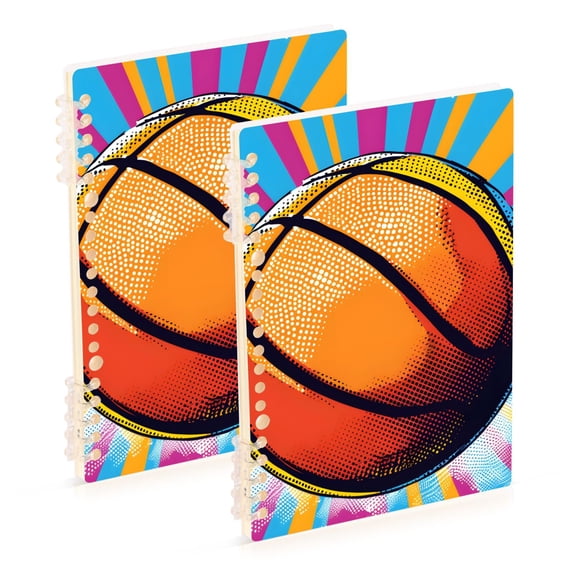A Basketball Ring Binder Notebook Journey Note Diary College Ruled Spiral Notebook Study Loose Leaf Paper A5 60 Pages