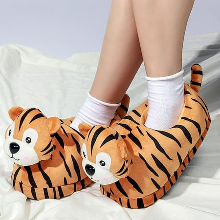 

Yoslce Fuzzy Slippers for Women New Winter Plush Slippers Cute Cotton Slippers Indoor Non-slip Thick-soled Cotton Slippers