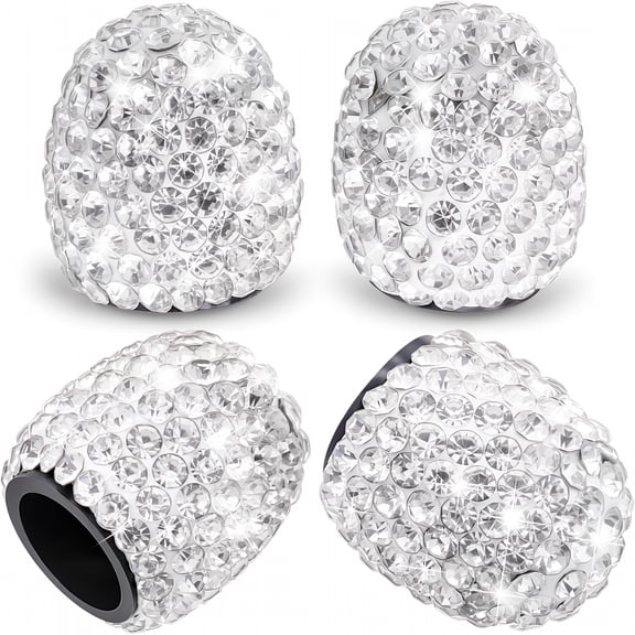 LADYGYM 4Pcs Bling Crystal Diamond Tire Stem Valve Caps,Dustproof Car Wheel Tire Valve Caps Universal Tire Valve Stem Covers for Cars,Suv,Trucks,Bikes,Motorcycles,Bicycles