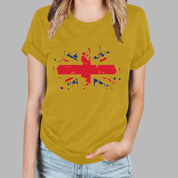 Fiudx Camisetas para Mujer Tops con Estampado de Moda para Mujer, Blusa de Manga Corta con Cuello Redondo, Camisetas