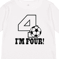 thumbnail image 4 of Inktastic 4th Birthday Soccer 4 Year Old Boys or Girls Long Sleeve Toddler T-Shirt, 4 of 5