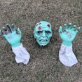thumbnail image 4 of Realistic Skulls and Old Man Head Zombies, Best Halloween Yard Decorations for Indoor and Outdoor Graveyards, 4 of 4
