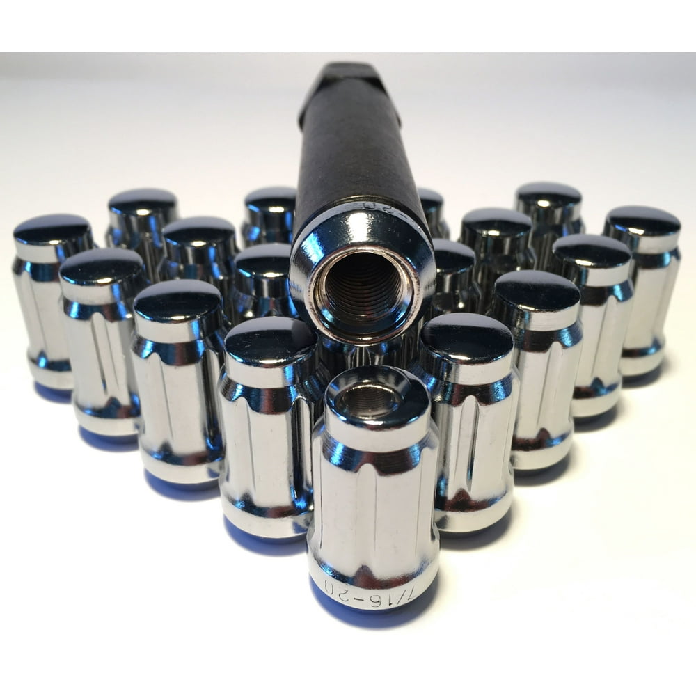 20 Chrome 6 Spline lug nut 7/16 Chevy Buick Pontiac Oldsmobile