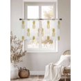 thumbnail image 3 of Yellow Pineapple Sheer Curtains 2 Panels Set Abstract Fruit White Background Modern Sheer Window Curtains Light Filtering Rod Pocket Voile Drapes for Bedroom Living Room 52"x45", 3 of 8