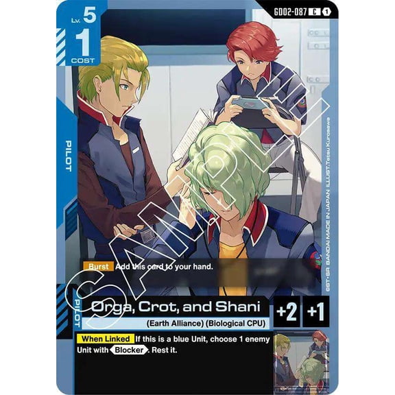 Gundam Dual Impact Common Orga, Crot, and Shani GD02-087