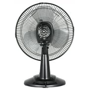 Mainstays 12-Inch Table Fan with Adjustable 3-Speed Settings and Oscillation, Black, FT30-8MBB