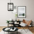 thumbnail image 3 of Hunter - Squire Manor 4-light Matte Black, Medium Size Pendant Light, Dimmable, Modern Style, Rectangle Shaped, for Bedrooms, Dining, Living Rooms - 19086, 3 of 9
