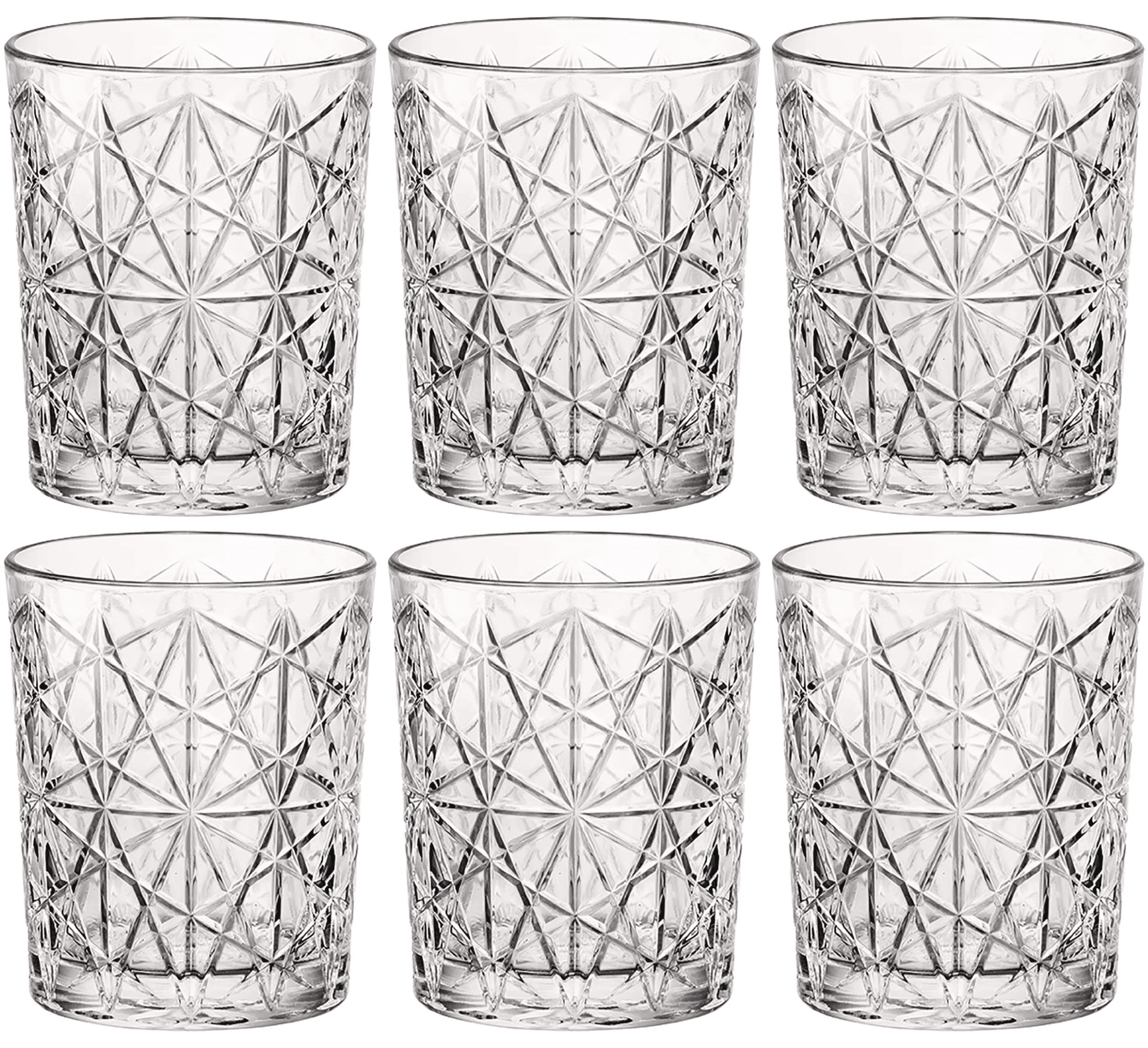 Bormioli Rocco Clear Glass 13.5 oz Whiskey Tumblers Set of 4