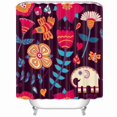 thumbnail image 1 of Cortina de Ducha ABPHQTO Flores Elefante Vintage 160x180 cm, 1 of 1