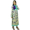 thumbnail image 4 of Bimba Women's Long Sleeve Maxi Dress With Attached Jacket Floral Anarkali Kurta, 4 of 7