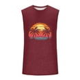 thumbnail image 4 of YUGYXL Man Vests Tops Vest for Mens Crewneck Sport Athletic Beach Hawaiian Cami Tank Tropical Summer Fall Vests Wine L, 4 of 5